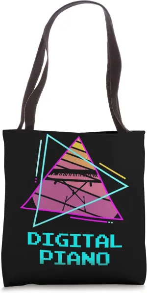 Retro Vintage Classic Digital Piano Instrument Pianist Tote Bag