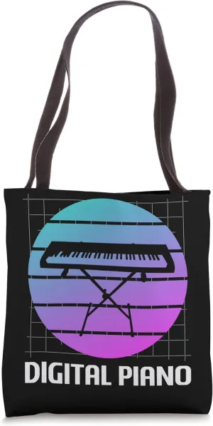 Retro Vintage Classic Digital Piano Instrument Pianist Tote Bag