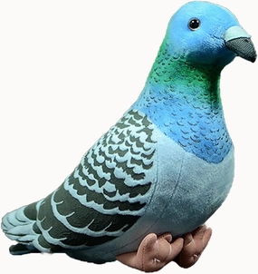 Rock Pigeon Plush Toy, 10 Inch Super Realistic Dove Plush Stuffed Simulation Soft Animal Toy Adorable Kids Christmas Birthday Gift Ornament Collection Use for All Ages and Occasions