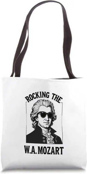 Rocking Mozart Portrait Opera Vienna Classical music Composer Tote Bag