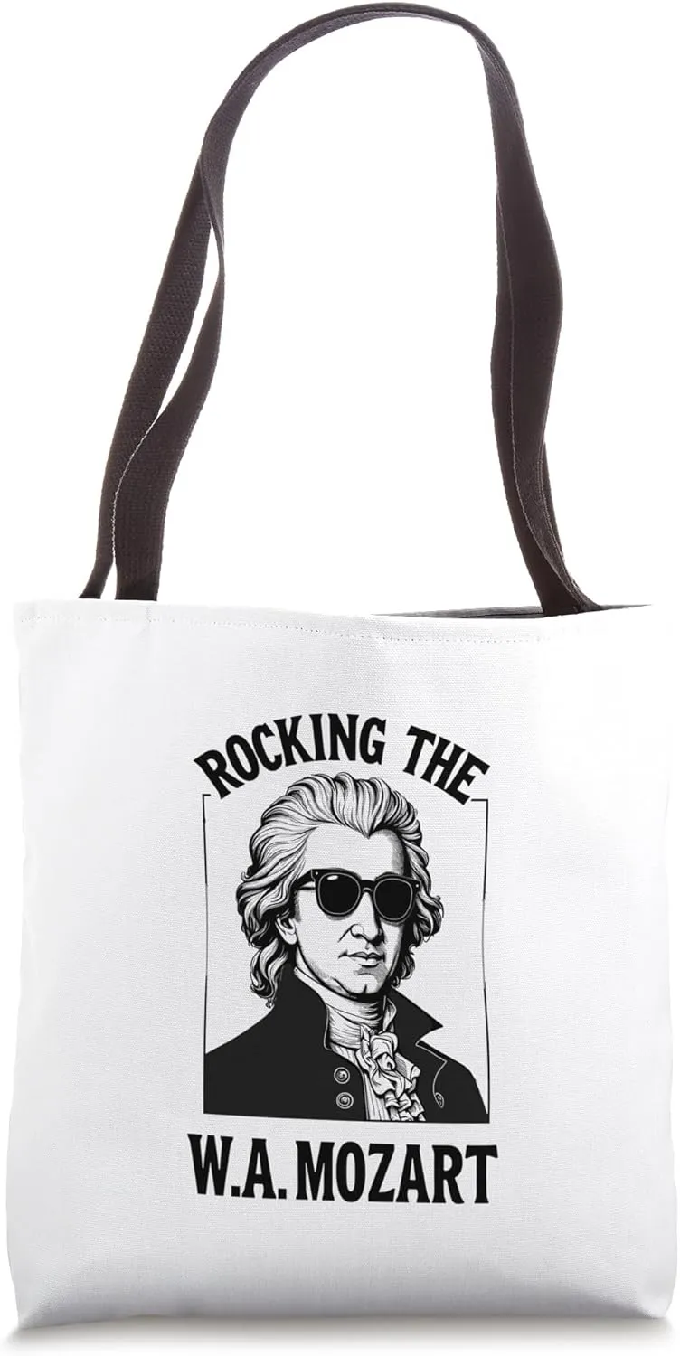 Rocking Mozart Portrait Opera Vienna Classical music Composer Tote Bag