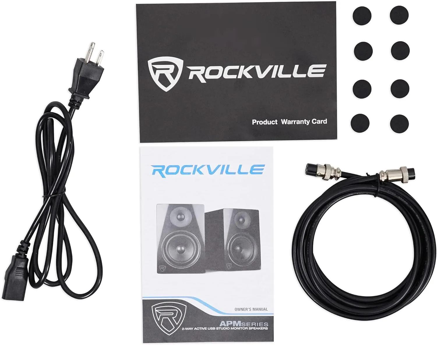 Rockville 5.25" 2-Way 250W Active/Powered USB Studio Monitor Speakers Pair (APM5C)