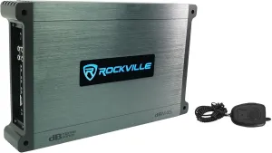 Rockville DBM45 2000W Peak / 500W RMS 4-Channel Marine Amplifier, Class AB, IPX6, Includes Remote, Adjustable Crossover, Silicone Covers - Perfect for Boats and Marine Audio