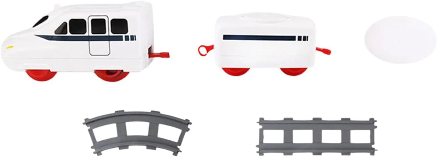 Rotating Sushi Toy Train Sushi Track Railway Track Set Rotating Sushi Playset Rail Train Set for Children Birthday Gift, 3 Sections
