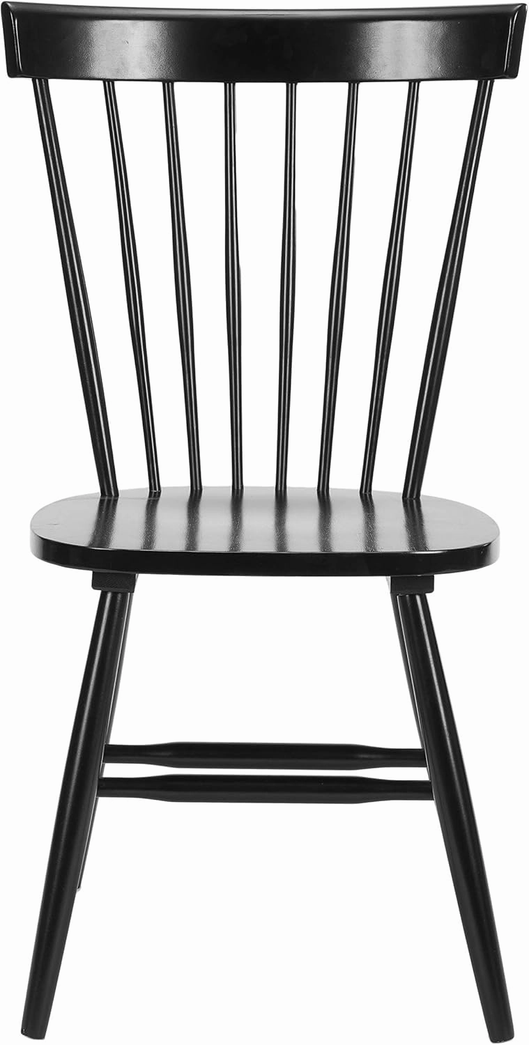 SAFAVIEH Parker Spindle Windsor Set of 2 Dining Chair, 17, Black