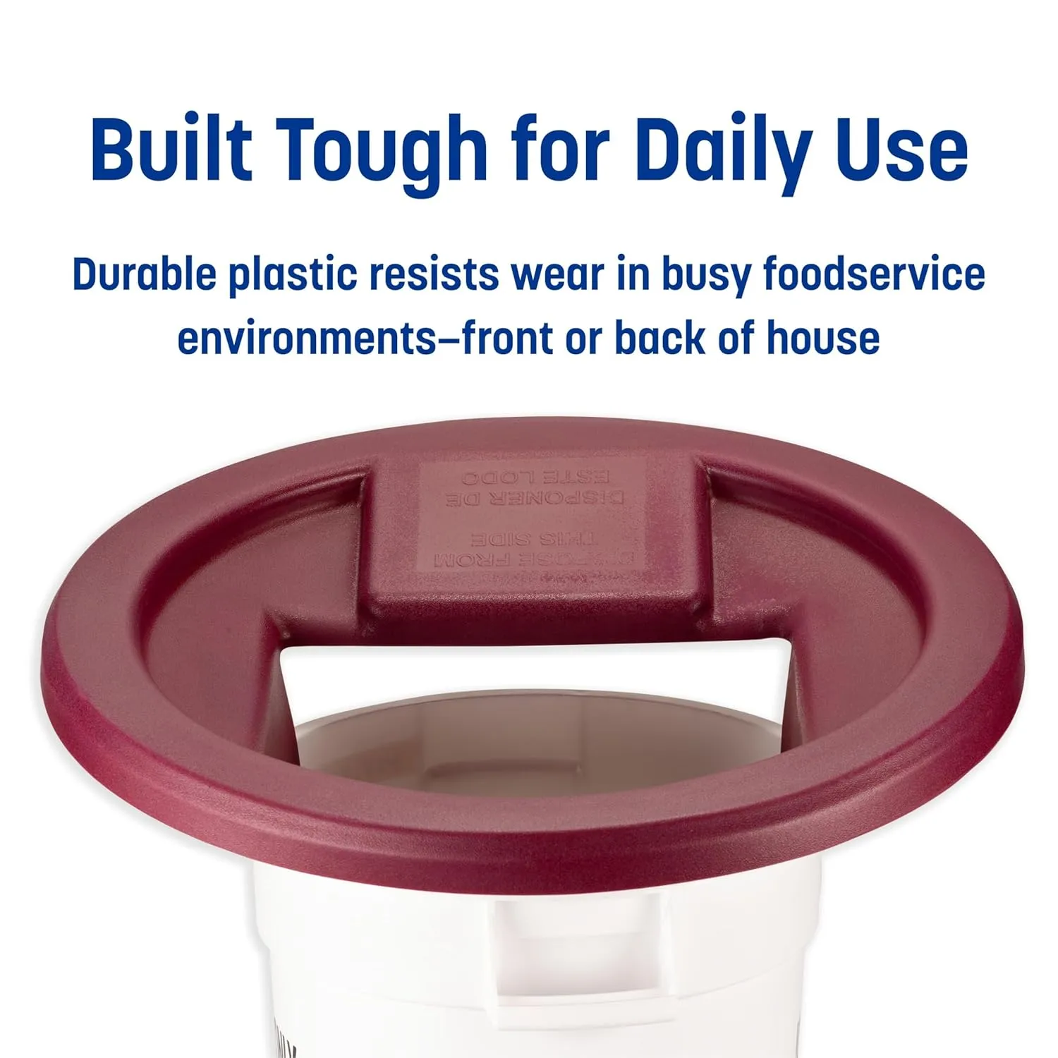 San Jamar KA3244 Katchall Rugged Round Retriever for 32 and 44 Gallon Waste Cans, Red