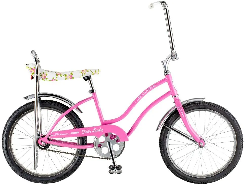 Schwinn Classic Sting-Ray and Fair Lady Beach Cruiser Bike, for Boys and Girls, 20-Inch Wheels, Single-Speed, High Rise Ape Handlebars, Coaster Brakes