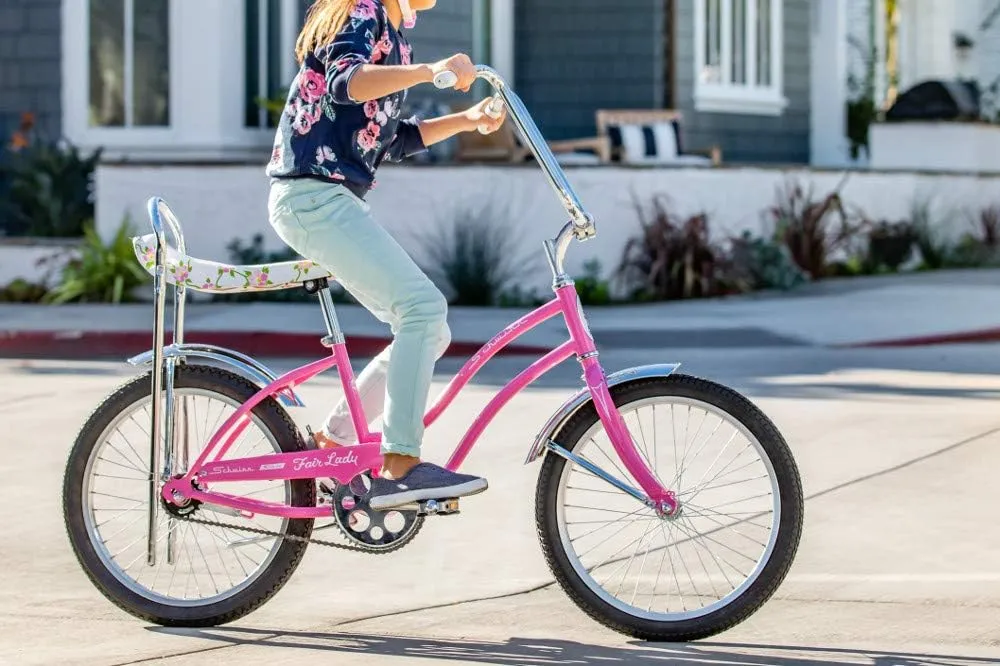 Schwinn Classic Sting-Ray and Fair Lady Beach Cruiser Bike, for Boys and Girls, 20-Inch Wheels, Single-Speed, High Rise Ape Handlebars, Coaster Brakes