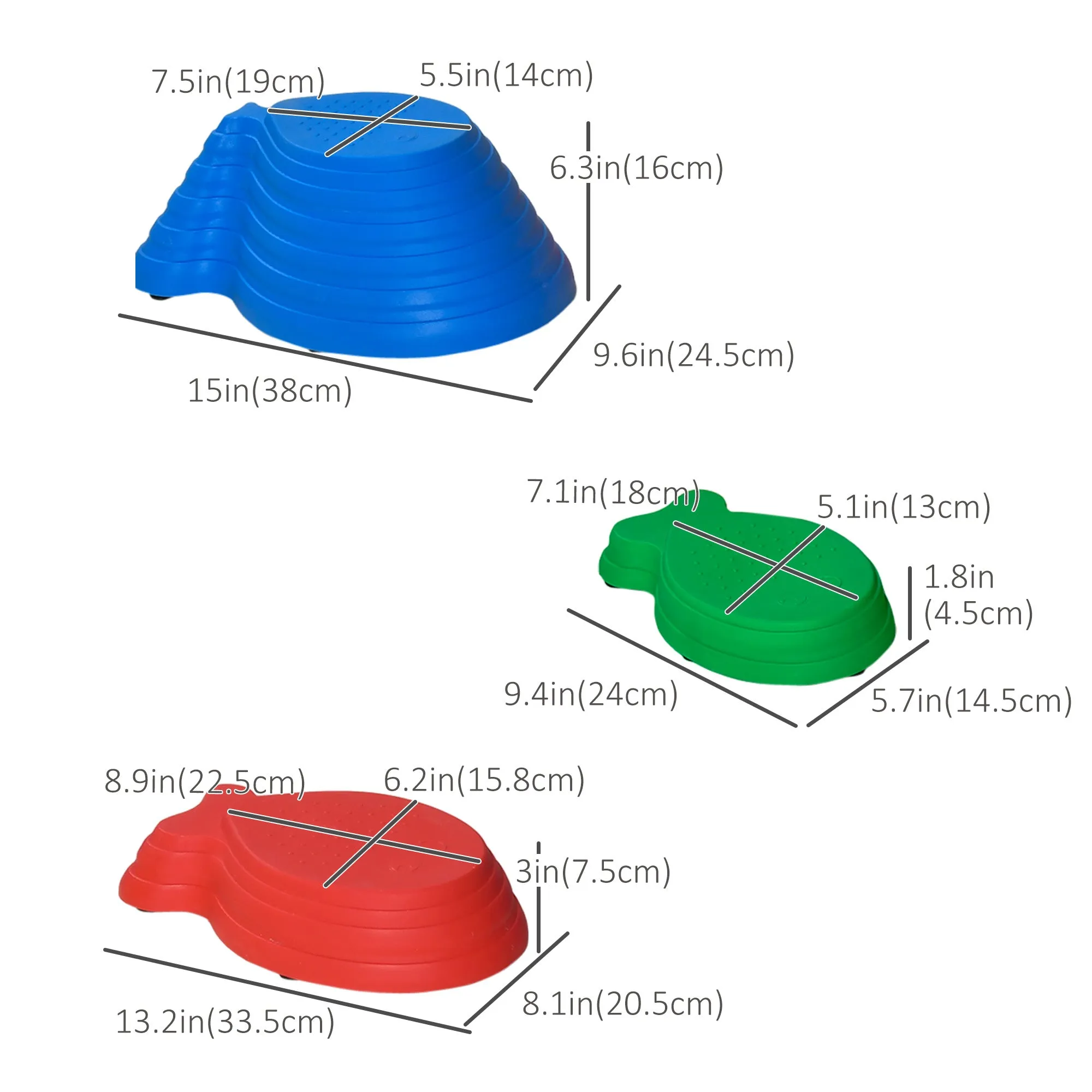 Sensory Stepping Stones: 8pc Balance River Stones for Kids Obstacle Course, Indoor/Outdoor Play Equipment for Ages 3-8