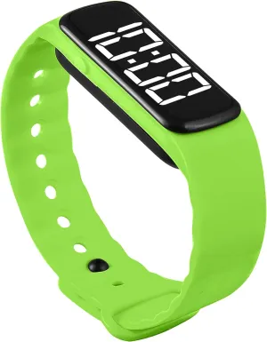 Sensory Wrist Timer for Kids, Teachers, Students, Simple Reminder Watch with Silent Alarm Clock Wristband, Classroom Countdown (Green)