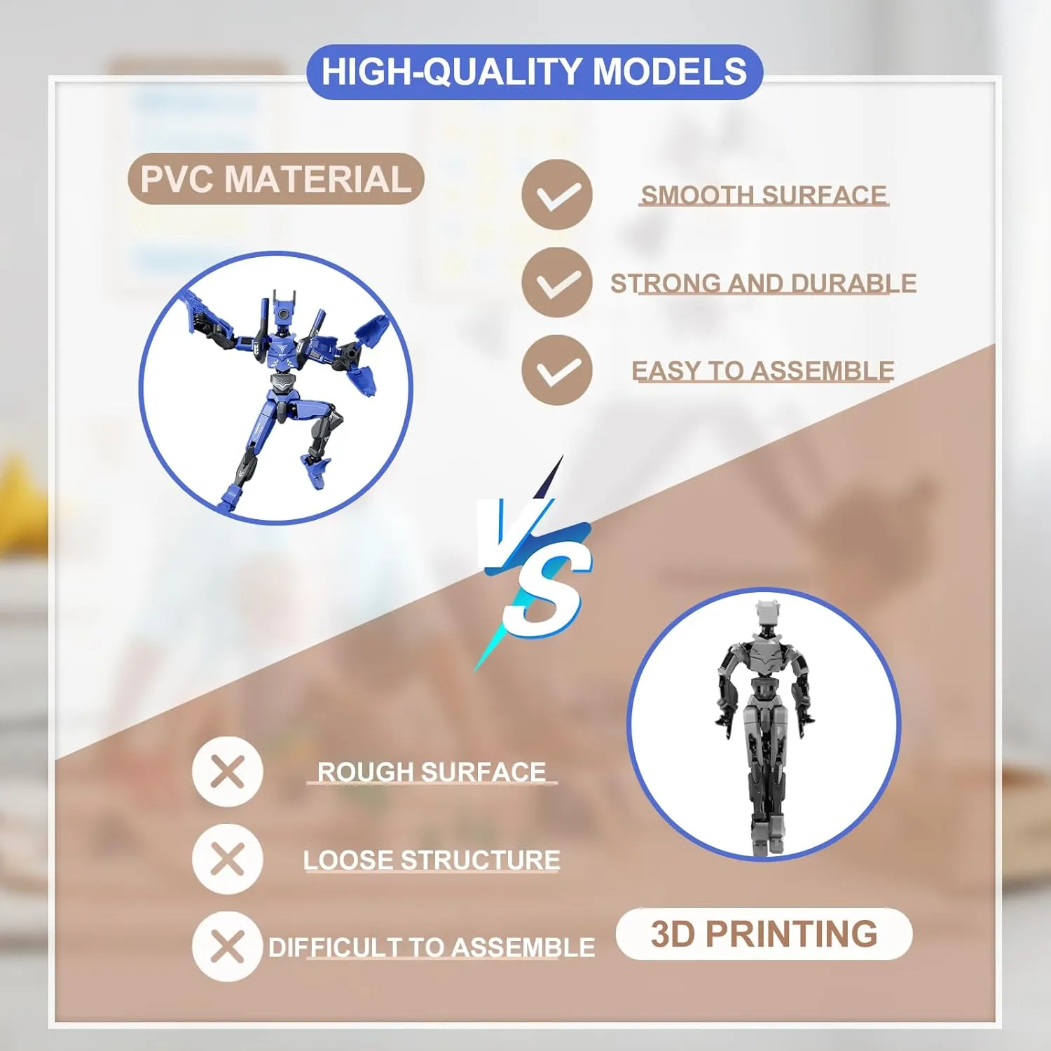 Sentinel 13 Action Figure Sixth Generation Dummy 13 Magnetic T13 Articulated Multi-Jointed Movable Robot PVC Model with Rotating Bearing Luxury Multi Weapon Accessories DIY Sticker (Blue)