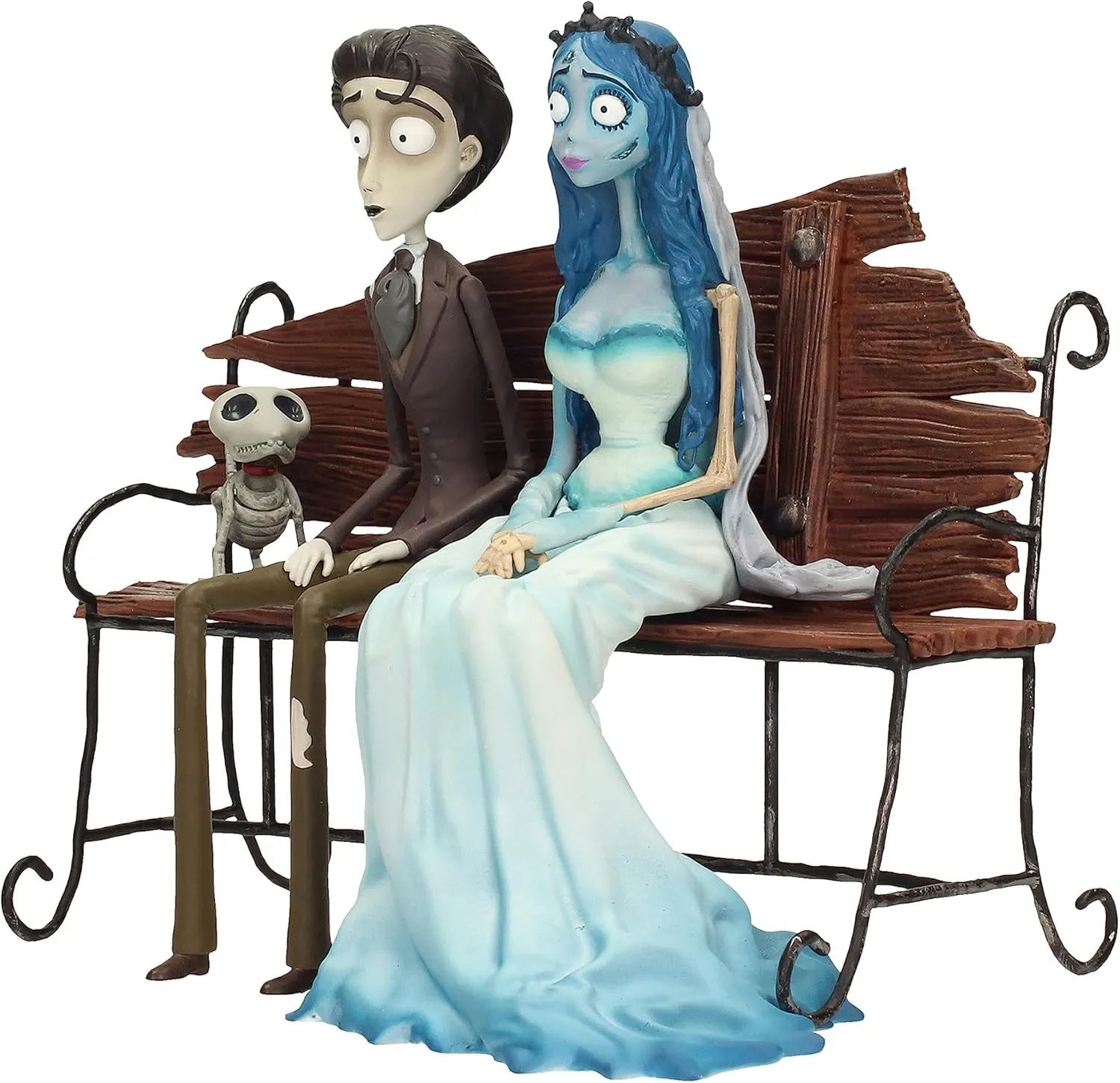 Set Figura Víctor y Emily Sentados en Banco