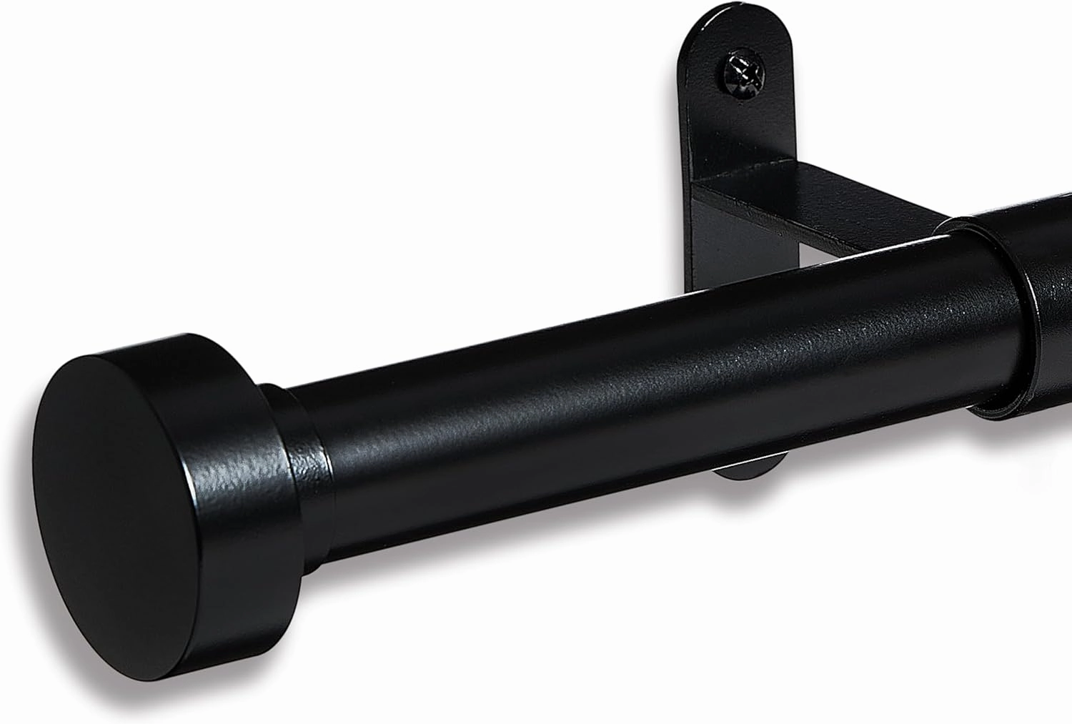 Sheffield Home Curtain Rod for Window, 1 Inch Diameter, Iron Customizable Window Curtain Rod, Matte Black, 20"-66"