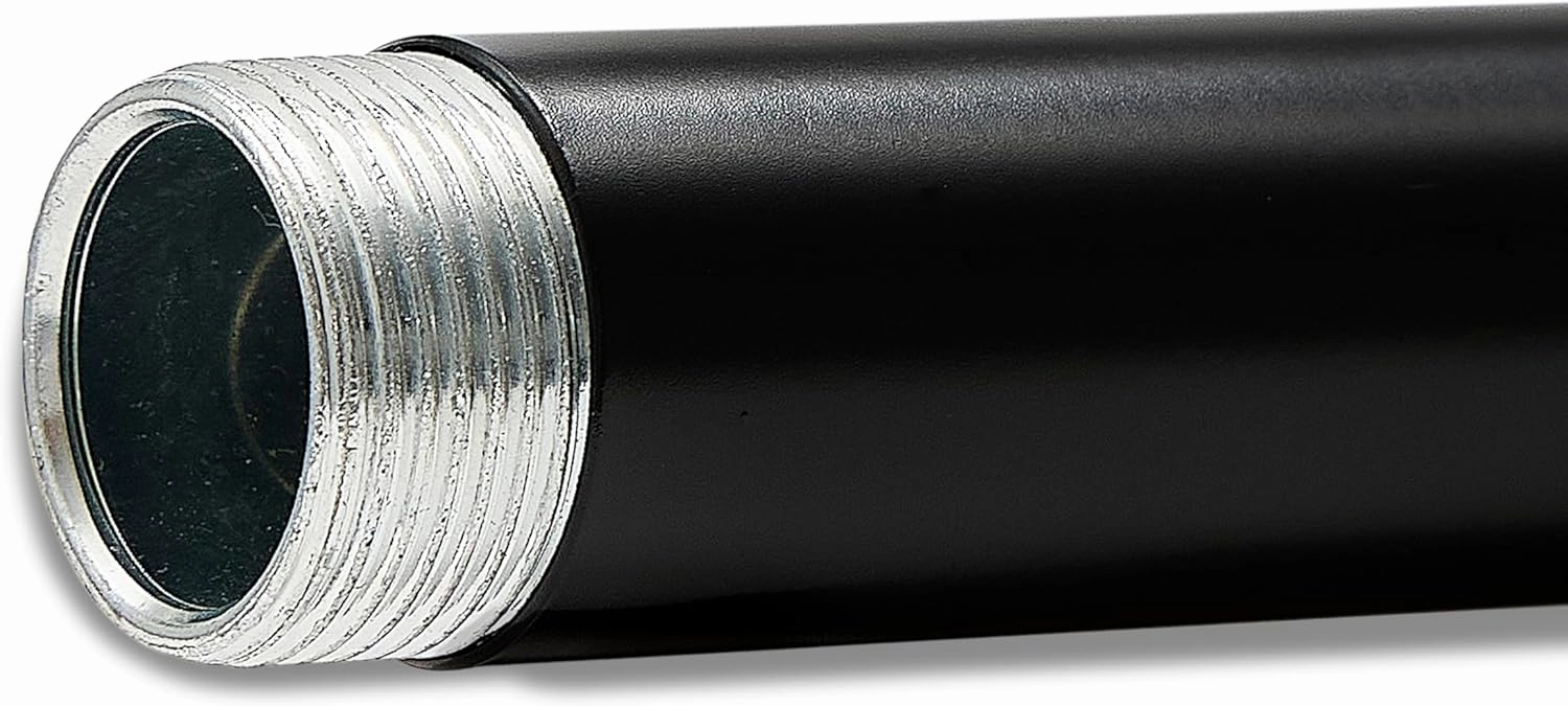 Sheffield Home Curtain Rod for Window, 1 Inch Diameter, Iron Customizable Window Curtain Rod, Matte Black, 20"-66"
