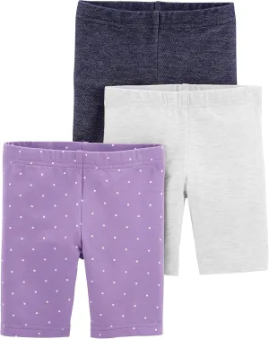 Simple Joys by Carter's Babies, Toddlers, and Girls' Bike Shorts, Pack of 3