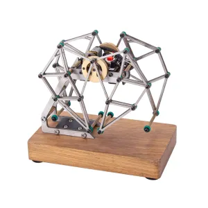 Simple Strandbeest 3D Metal Model Kit, Gear-Driven Walking Strandbeest Model with Base, Electric Simple Bionic Beast Model, Experimental Science Technology Toy Craft Gift