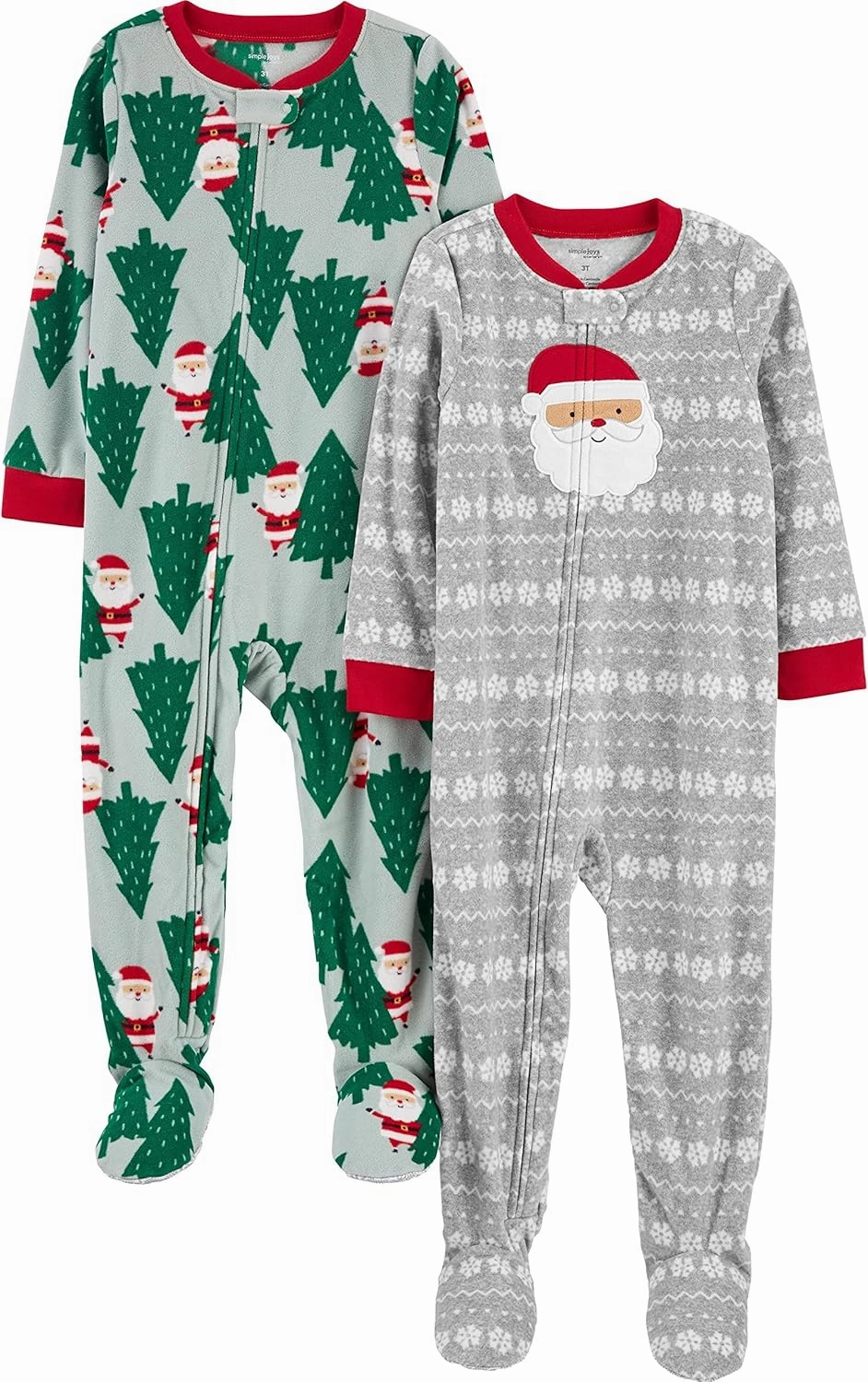 Simple Joys by Carter's Kids' Holiday Loose-fit Flame Resistant Fleece Footed Pajamas