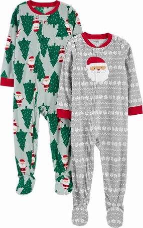 Simple Joys by Carter's Kids' Holiday Loose-fit Flame Resistant Fleece Footed Pajamas