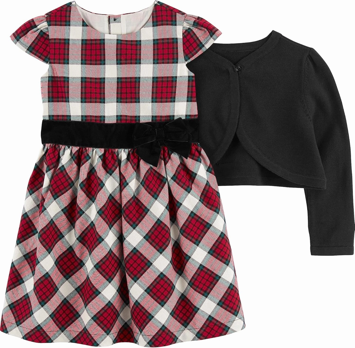 Simple Joys by Carter's Toddlers and Baby Girls' 2-Piece Special Occasion Dress and Cardigan Set