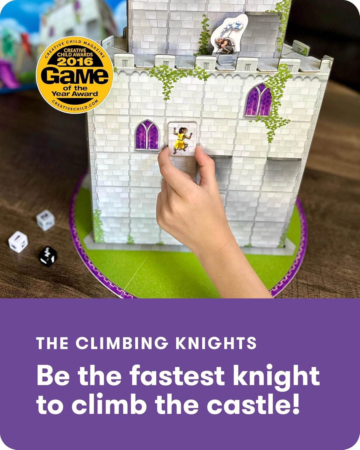 SimplyFun The Climbing Knights - Exciting Castle Climbing Strategy Board Game - Fine Motor Skills - Educational Fun with Magnetic Knights, Guard Pawns, & Premium Components - 2-4 Players, Ages 8 & Up