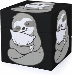 Sleepy Sloth Hugging Pillow Adults 3x3x3 Color-Matching Smooth Fully Printed Cube Gift