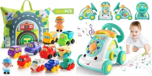 Soft Rubber Cars Toy Set   Musical Phone Car for Babies & Toddlers