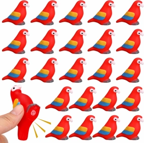 Sotiff 24 Pcs Rubber Animals Hawaiian Tropical Rubber Parrot Bath Toy for Kids Summer Decorative Birds for Summer Baby Bathtub Toys Soft Bath Tub Party Decoration Bath Pool Birthday Gifts
