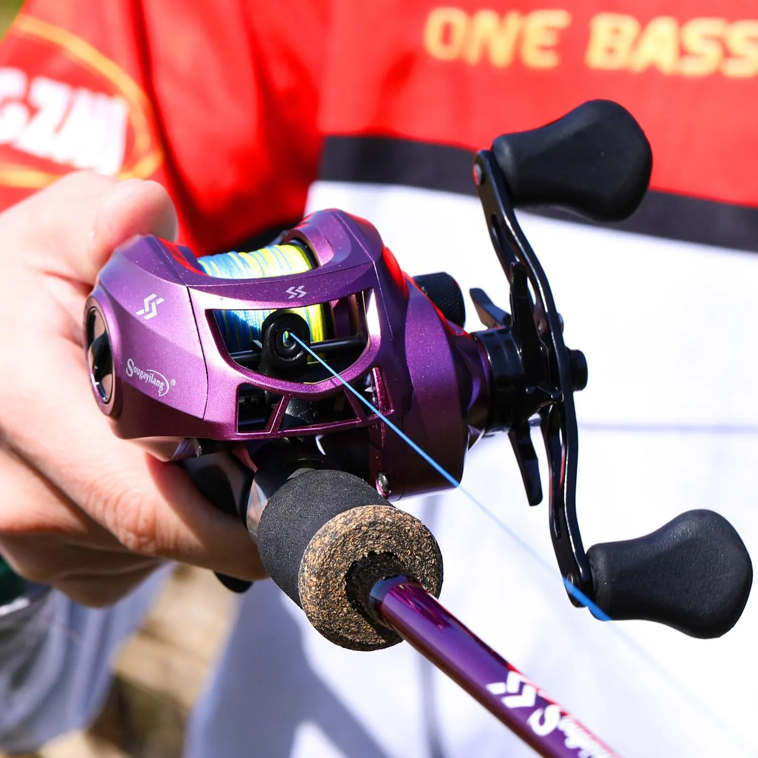 Sougayilang Baitcaster Reel and Fishing Rod Combo, 2-Piece Fishing Pole with Comfort EVA Grip Handle