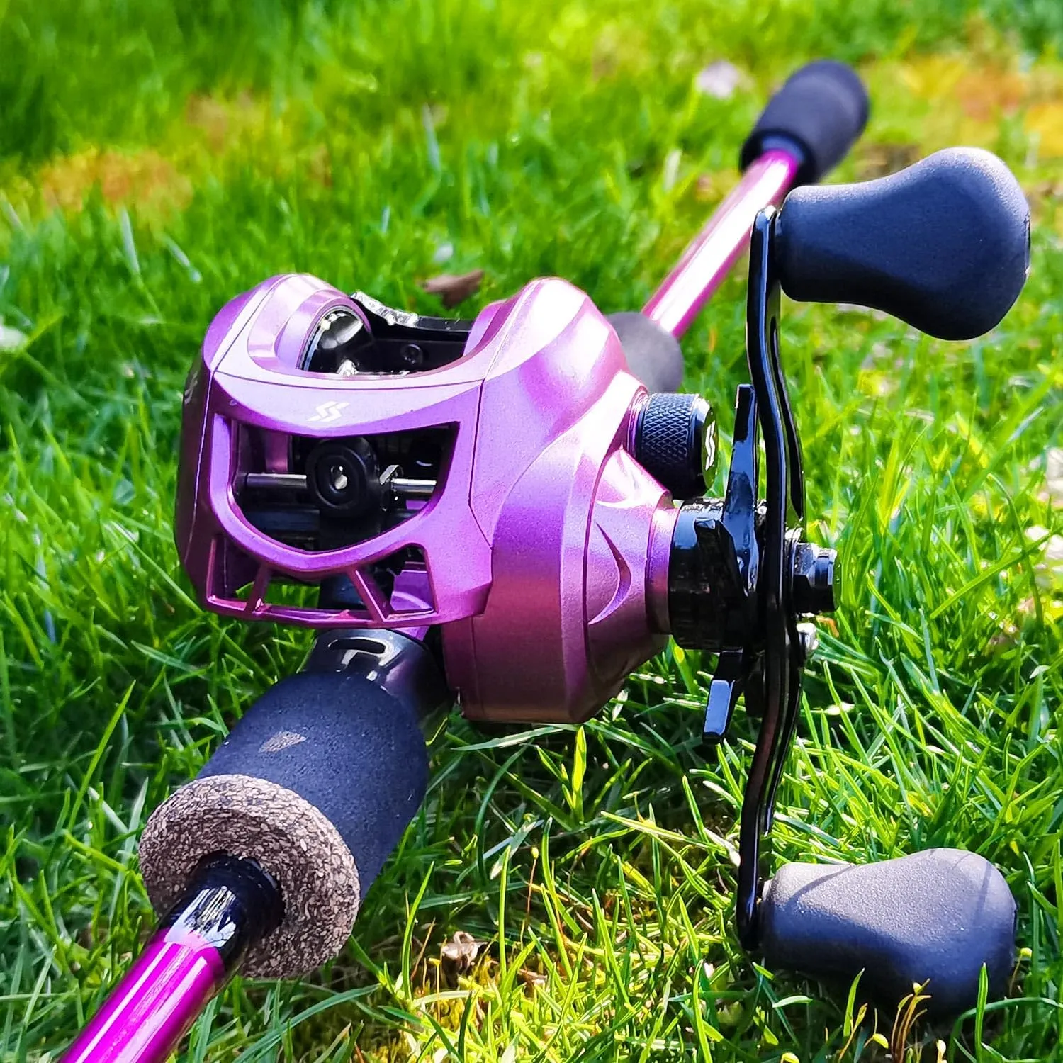Sougayilang Baitcaster Reel and Fishing Rod Combo, 2-Piece Fishing Pole with Comfort EVA Grip Handle