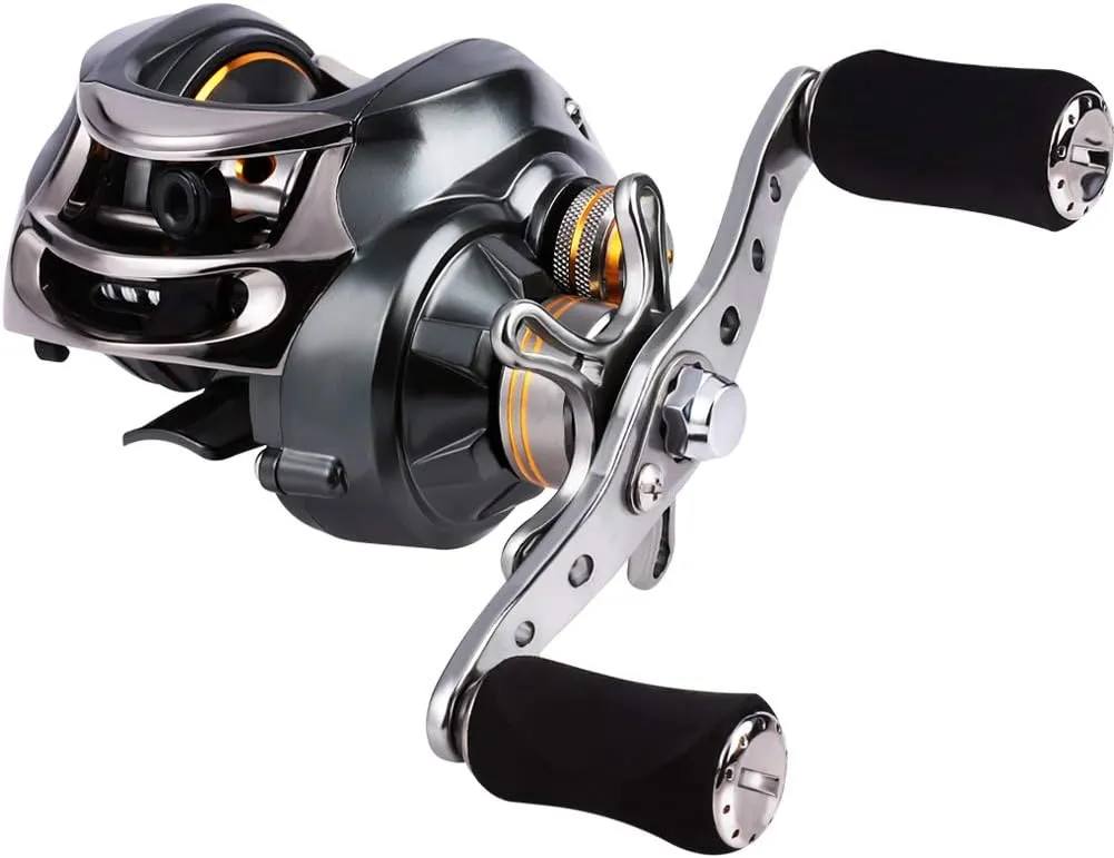 Sougayilang Baitcasting Fishing Reel, 11 1 Shielded Bearings, 18LB Carbon Fibre Drag, 7.0:1 Baitcsters,Magnetic Brake System Fishing Reel
