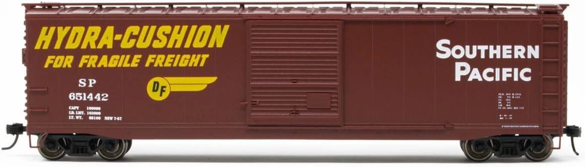 Southern Pacific Railroad Box Car with Sliding Door Running Number 651442 HO Scale Train Rolling Stock HR6585D