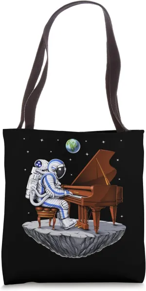 Space Astronaut Playing Piano Pianist Musician Piano Lover Tote Bag