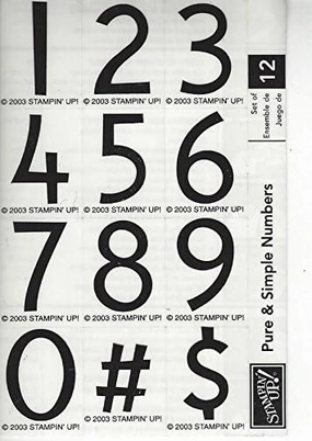 Stampin' Up! Pure & Simple Numbers Stamp Set