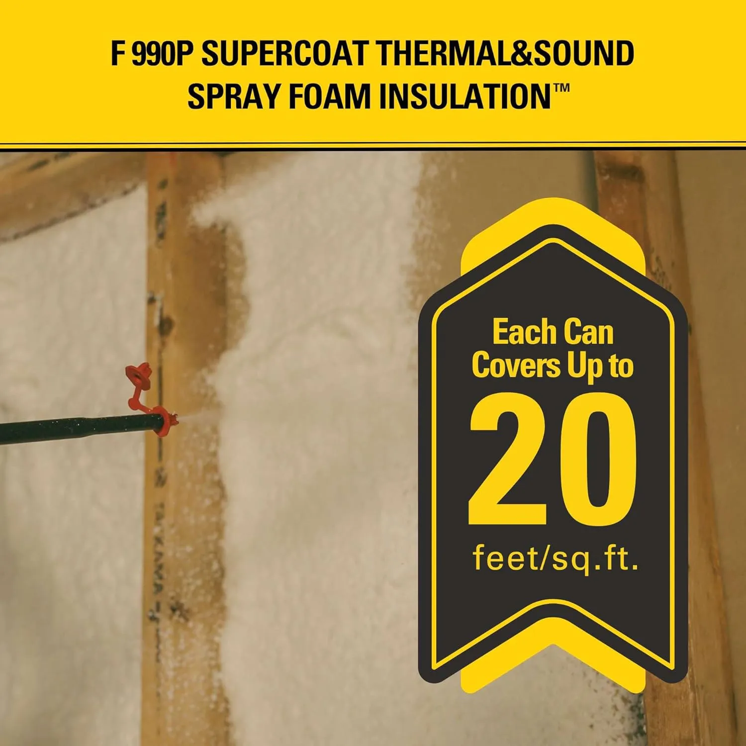 STANLEY Supercoat Spray Foam Insulation Kit - Closed Cell Spray Foam Covers Up to 480 Sq.Ft. - Including Gun, Cleaner, Safety Items - 27.1 oz, 24 Pack