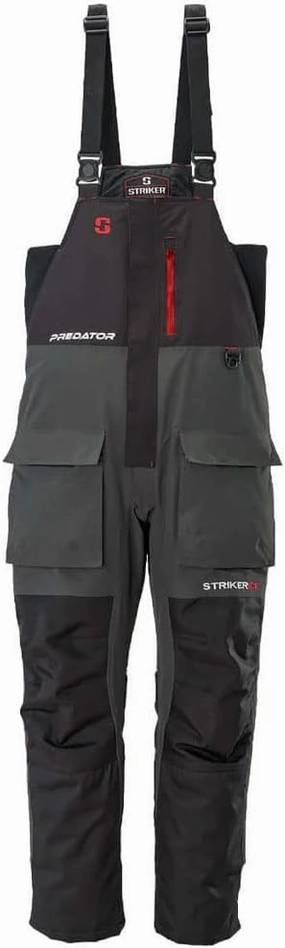 Striker Men's Predatordurable Windproof Water-resistant Ice Fishing Bib With Sureflote Flotation Technology