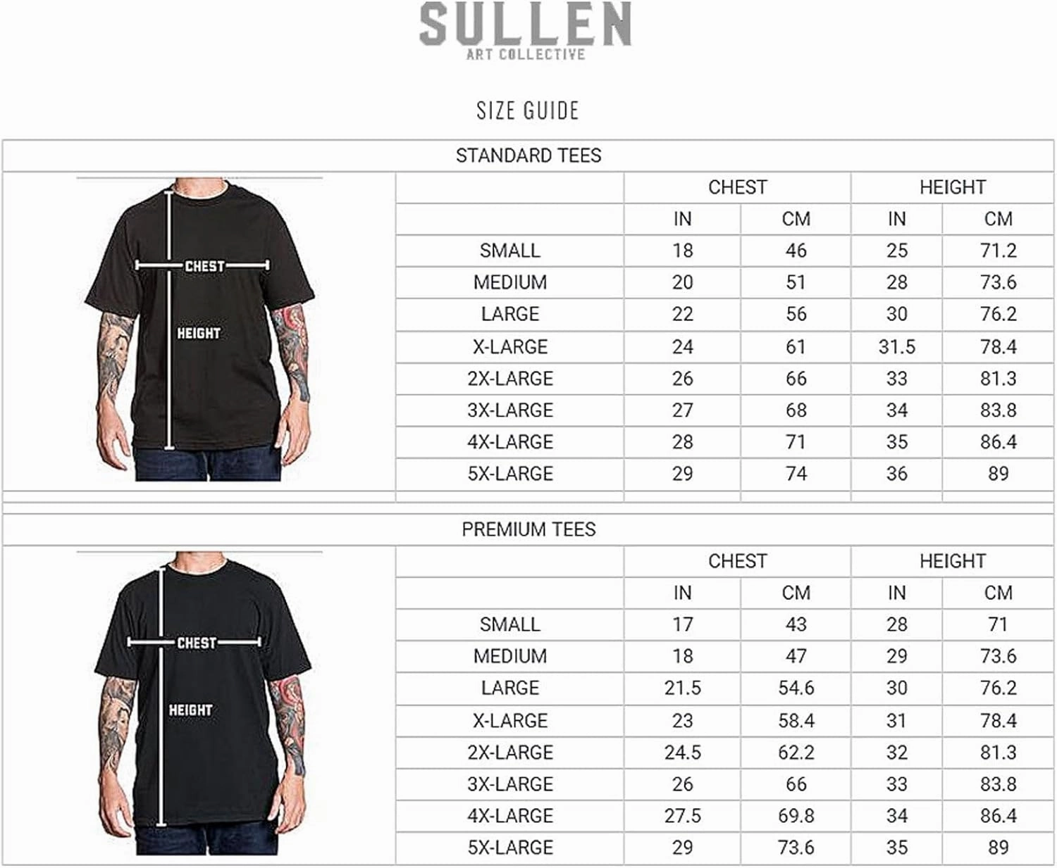 Sullen Men's Ever Tattoo Lifestyle Graphic Logo Premium Short Sleeve Tee