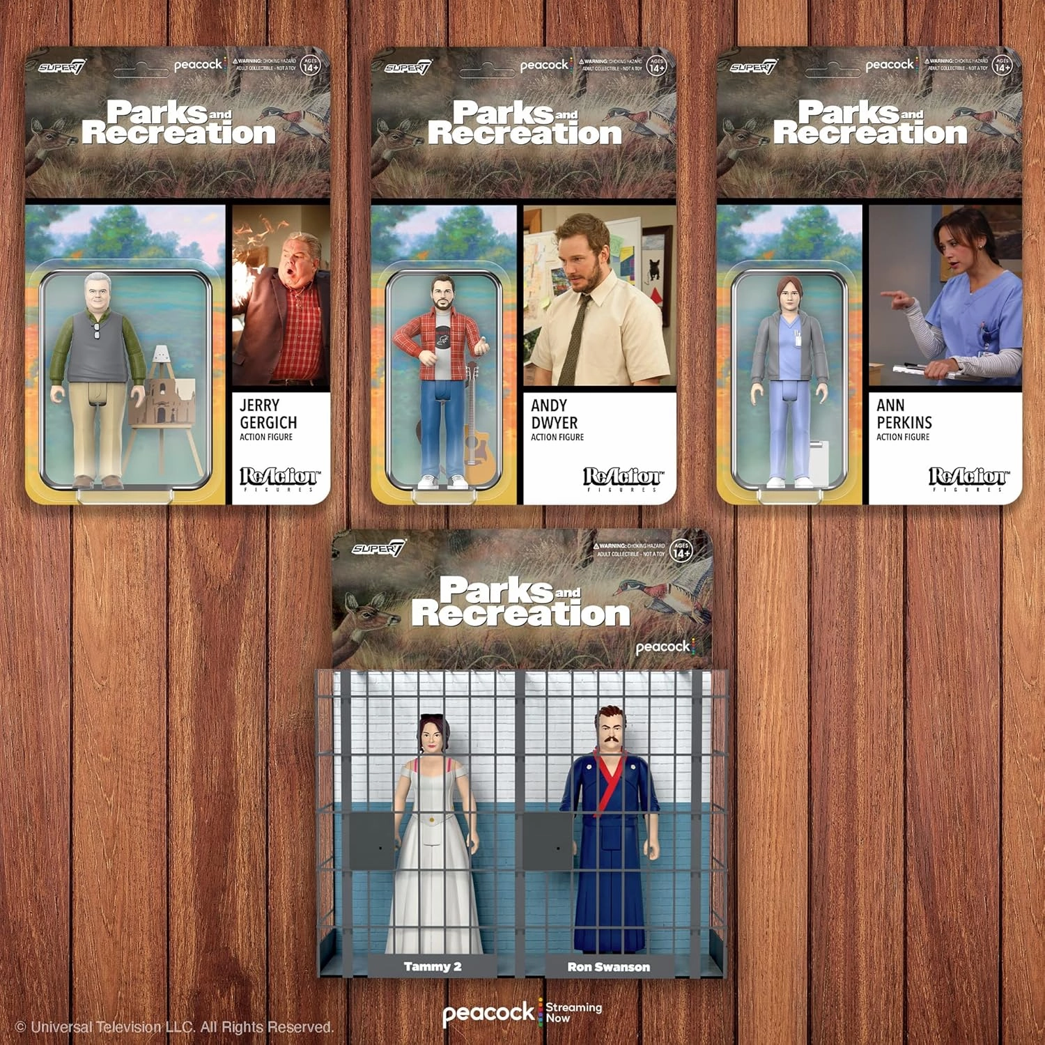 Super7 Parks and Recreation Ron and Tammy 2 Wedding Night - (2-Pack) 3.75" Parks and Rec Action Figures with Accessory Classic TV Show Collectibles and Pop Culture Toys