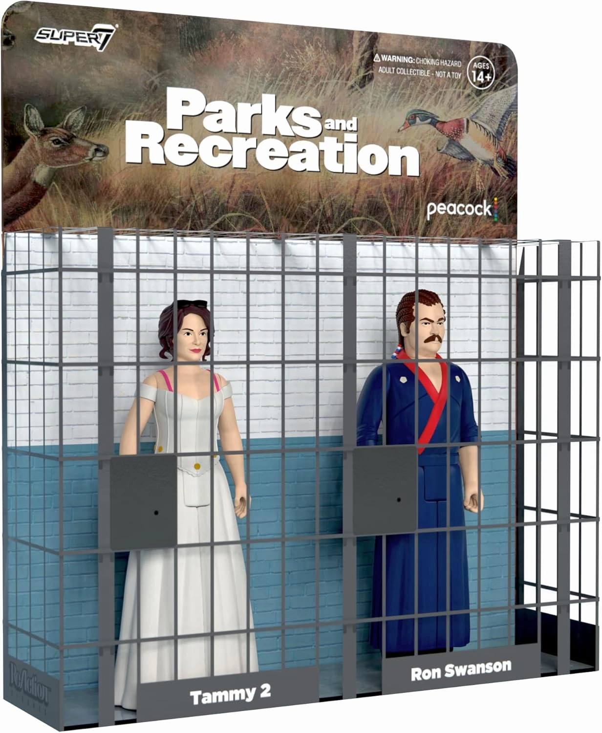 Super7 Parks and Recreation Ron and Tammy 2 Wedding Night - (2-Pack) 3.75" Parks and Rec Action Figures with Accessory Classic TV Show Collectibles and Pop Culture Toys