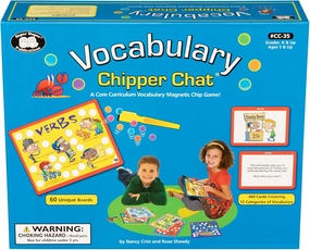Super Duper Publications | Vocabulary Chipper Chat® Magnetic Game | Educational Learning Resource for Children | Magnetic Wand, Chips, and Game Boards |