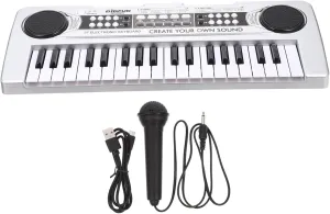 SUPVOX Multi Functional Electronic Piano Keyboard for Simulation Plaything with Microphone Lightweight Enhance Musical Skills and Right Brain Development