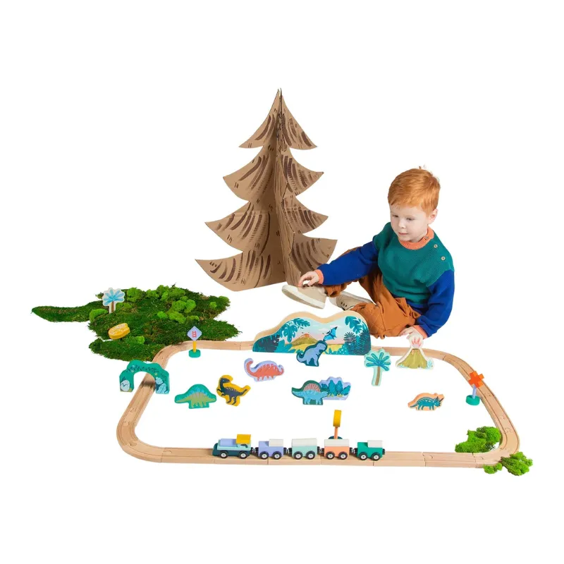 T-Rex Express Wooden Train Set