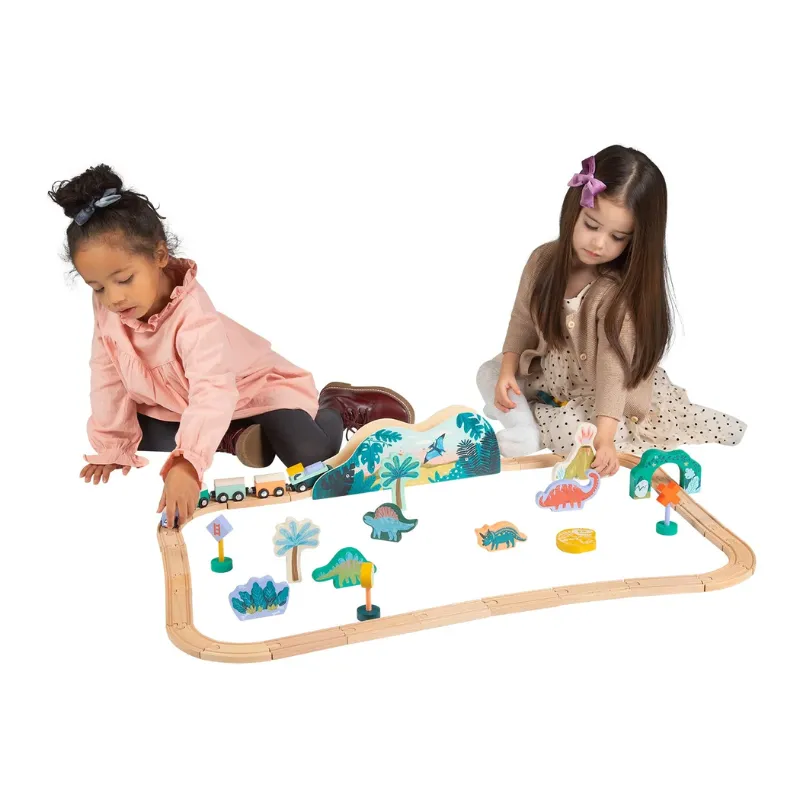 T-Rex Express Wooden Train Set