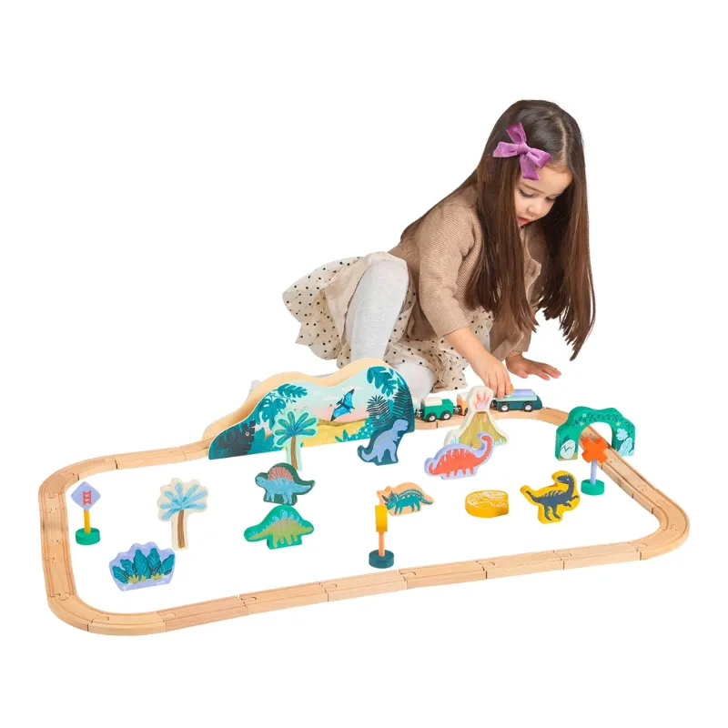 T-Rex Express Wooden Train Set