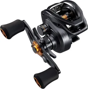 Tempo Baitcasting Reel, Super Smooth 9 1 BB,20LBs Carbon Fiber Drag, 6.6:1 Brass Gear Ratio Low Profile Design Fishing Reel, Magnet Braking System Baitcaster Reel,Dark Grey Left