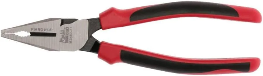Teng Tools 7 Inch High Leverage TPR Grip Handle Lineman's Pliers - MB452-7T