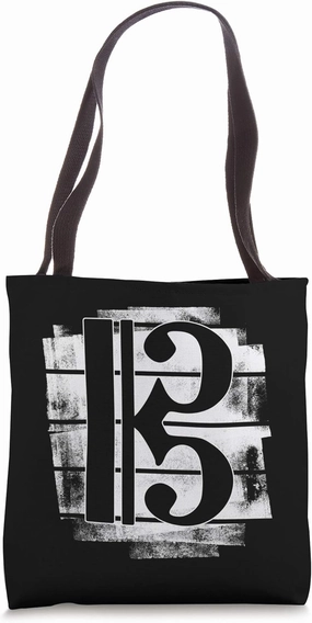 Tenor Clef Alto Clef Musician Tote Bag