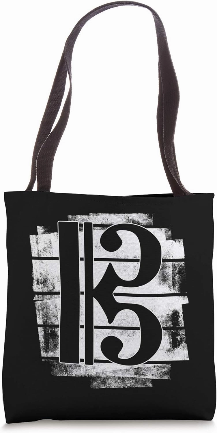 Tenor Clef Alto Clef Musician Tote Bag