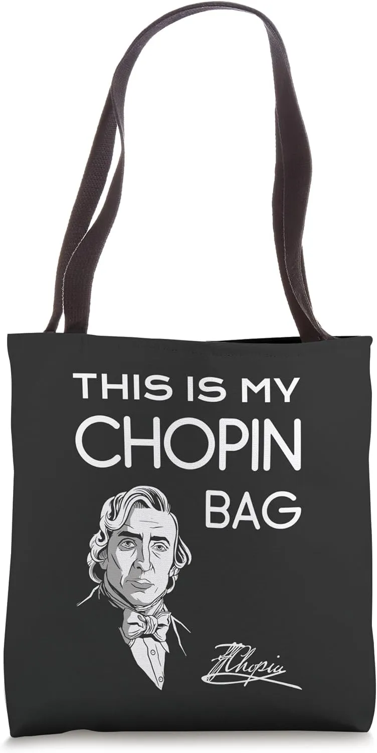 This Is My Chopin Bag Funny Pianist Musician Music Gift Tote Bag