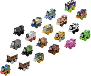 Thomas & Friends Toy Trains MINIS 20 Pack of Miniature Push-Along Engines & Railway Vehicles for Pretend Play​ Preschool Kids Ages 3  Years (Amazon Exclusive)