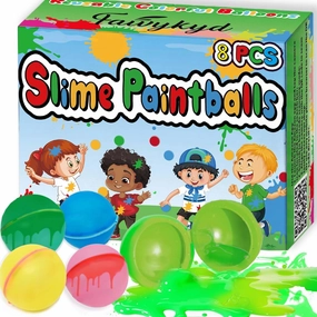Throwable Paintball Games, Outdoor Summer Water Toys for Kids, Reusable Water Balloons Magnetic, Quick Fill Self-Sealing, Instant Color Powder, Backyard Activities for Kids